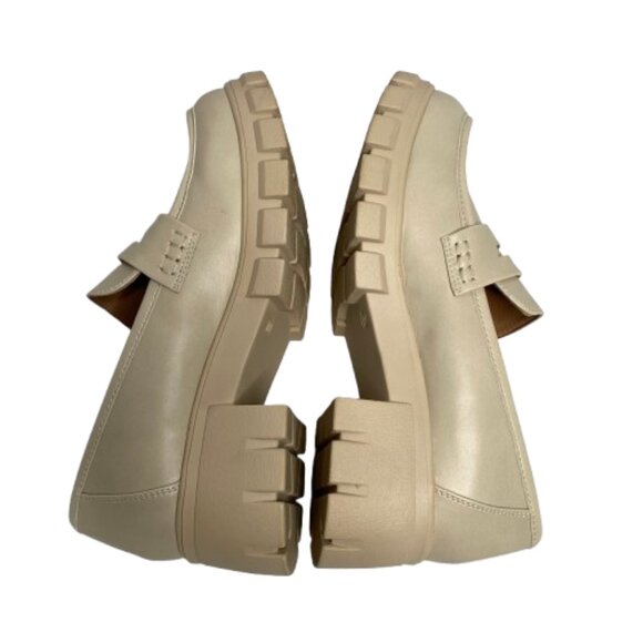 Hey Girl by Corkys Womens Chunky Platform Loafers Size 10 Ivory Academia Preppy - Picture 10 of 15